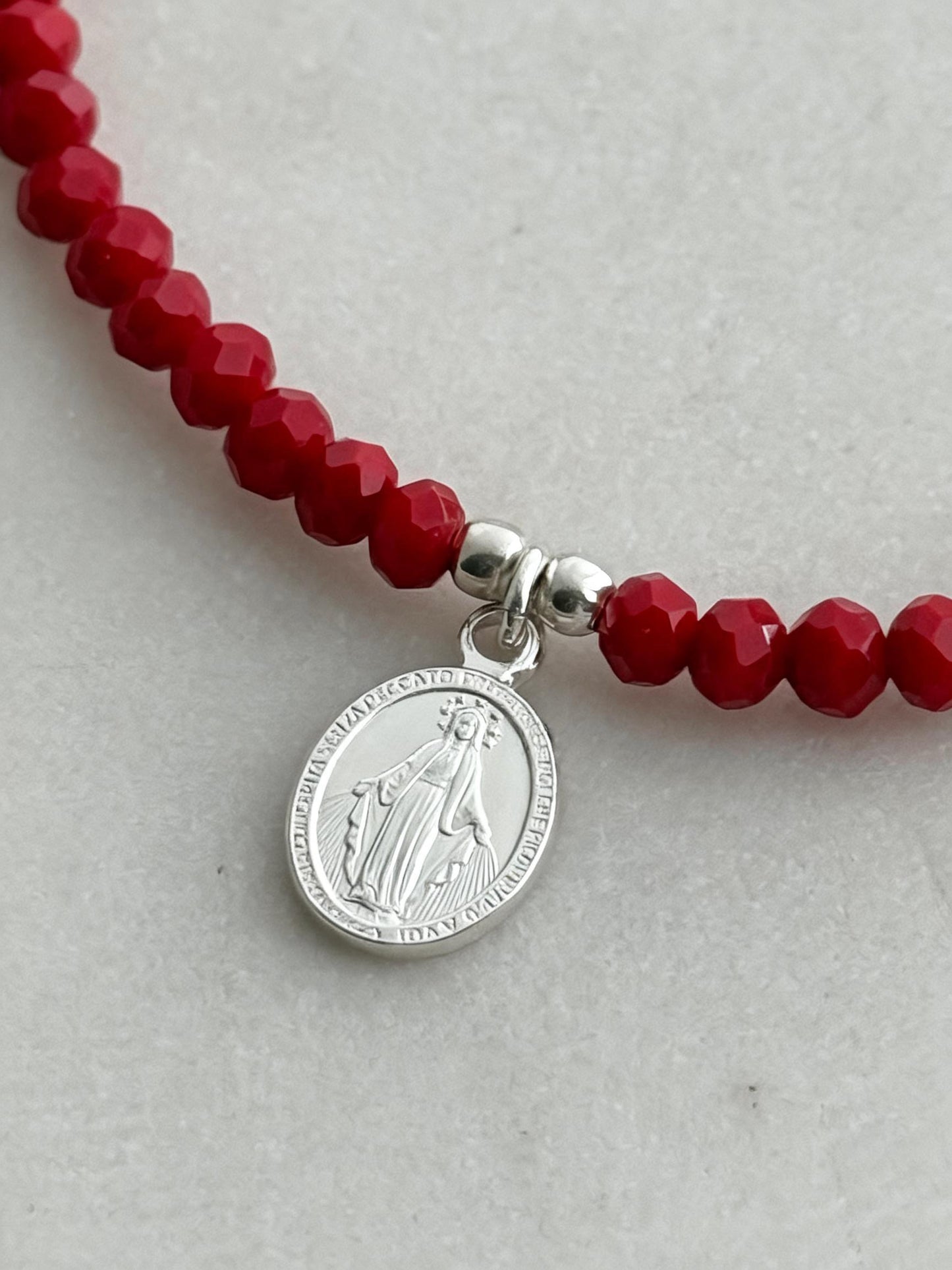 Pulsera Virgen de los Rayos con cristales