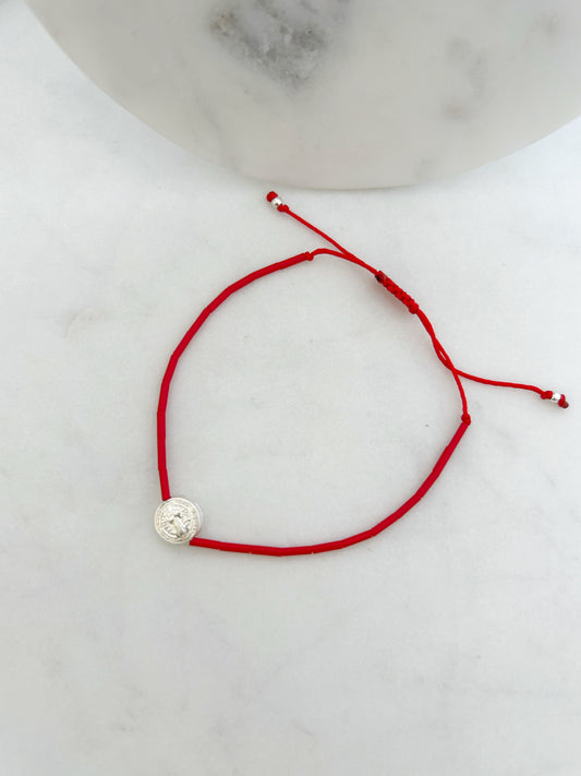 Pulsera hilo ajustable de mostacillas Miyuki + San Benito plata 925, accesorios, joyas de plata para mujer, accesorios