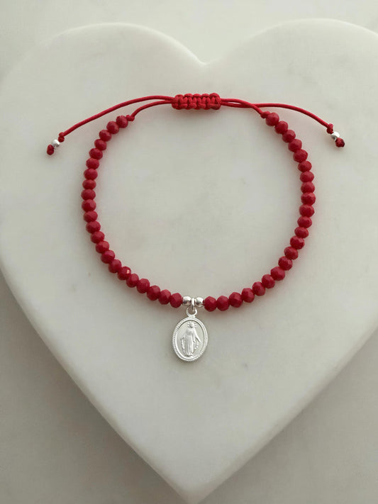 Pulsera Virgen de los Rayos con cristales