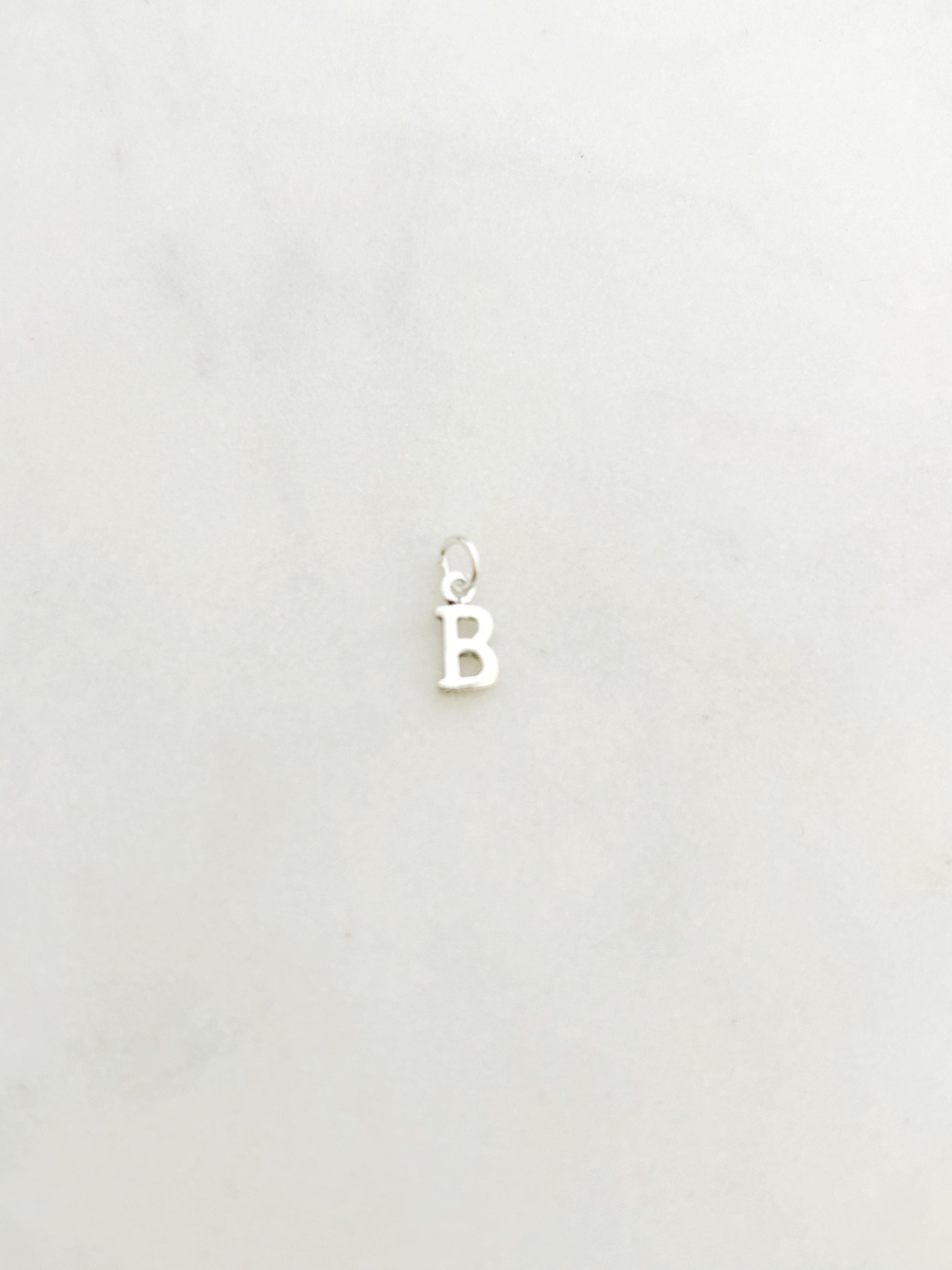 Colgante Letra B de Plata 925 para collar , joyas de plata para mujer, accesorios