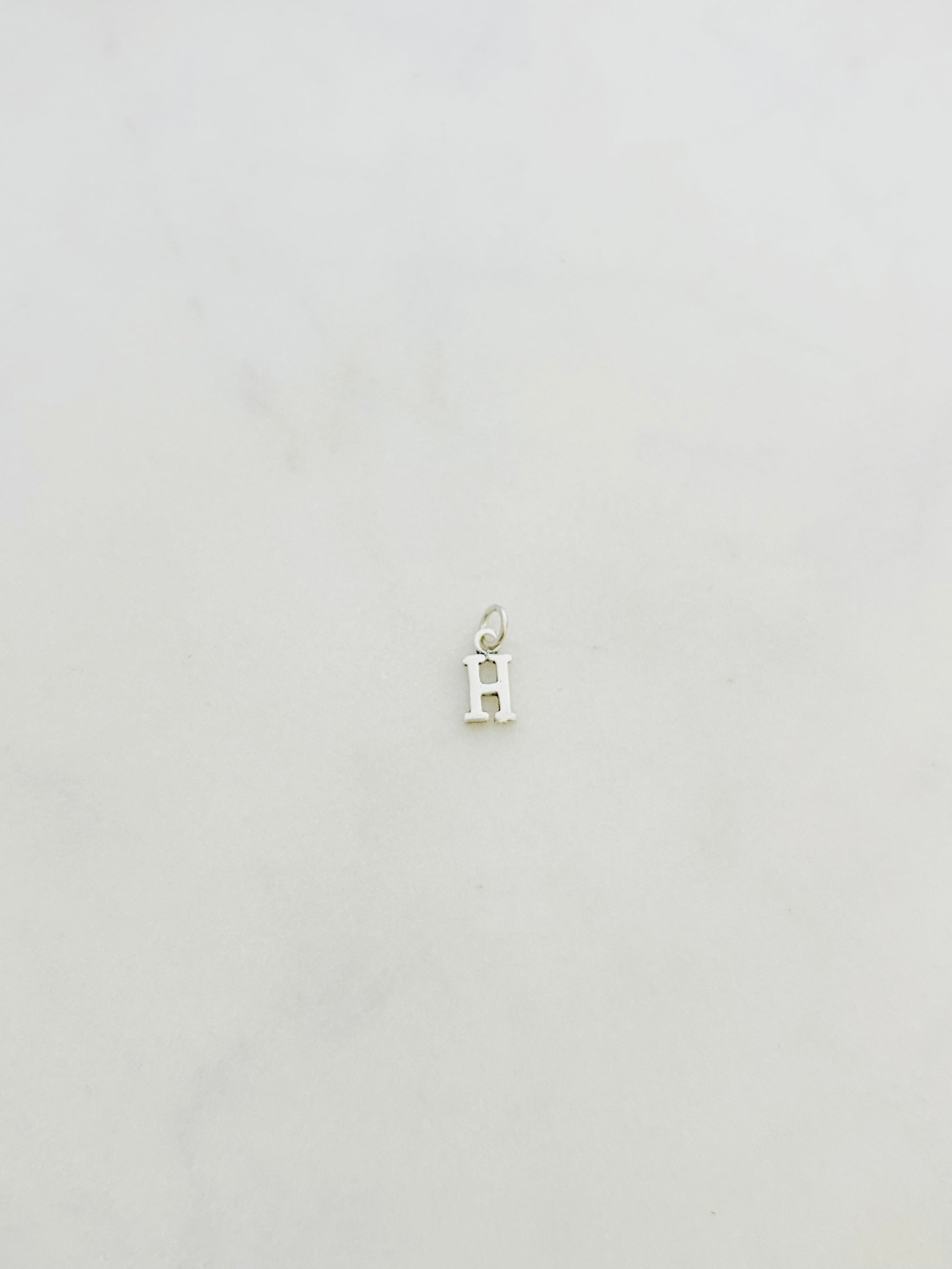 Colgante Letra H de Plata 925 para collar , joyas de plata para mujer, accesorios