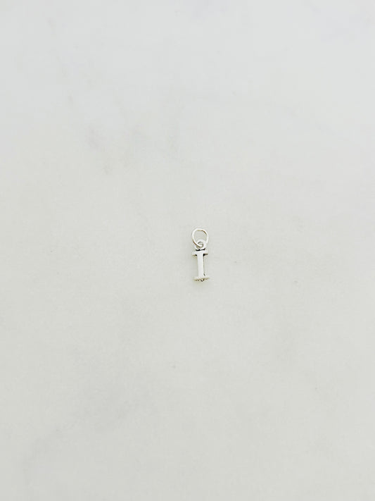 Colgante Letra I de Plata 925 para collar , joyas de plata para mujer, accesorios