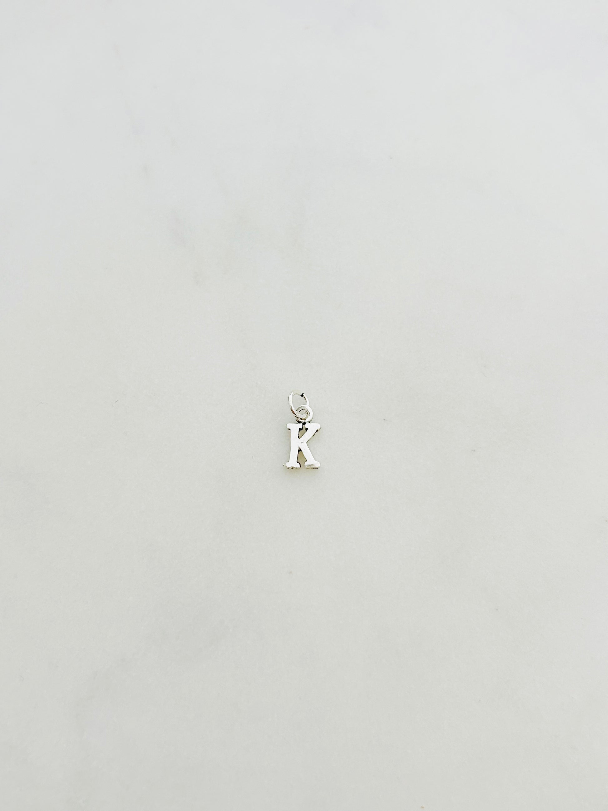 Colgante Letra K de Plata 925 para collar , joyas de plata para mujer, accesorios
