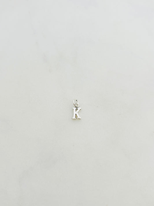 Colgante Letra K de Plata 925 para collar , joyas de plata para mujer, accesorios