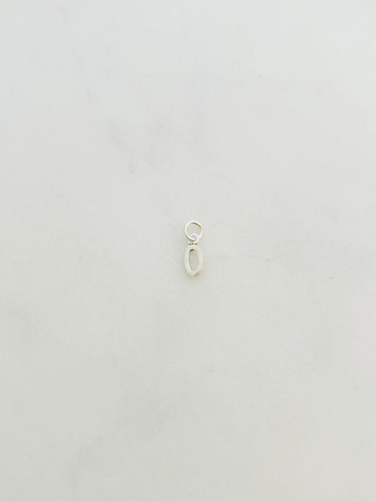 Colgante Letra O de Plata 925 para collar , joyas de plata para mujer, accesorios