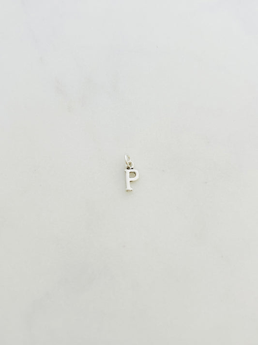 Colgante Letra P de Plata 925 para collar , joyas de plata para mujer, accesorios
