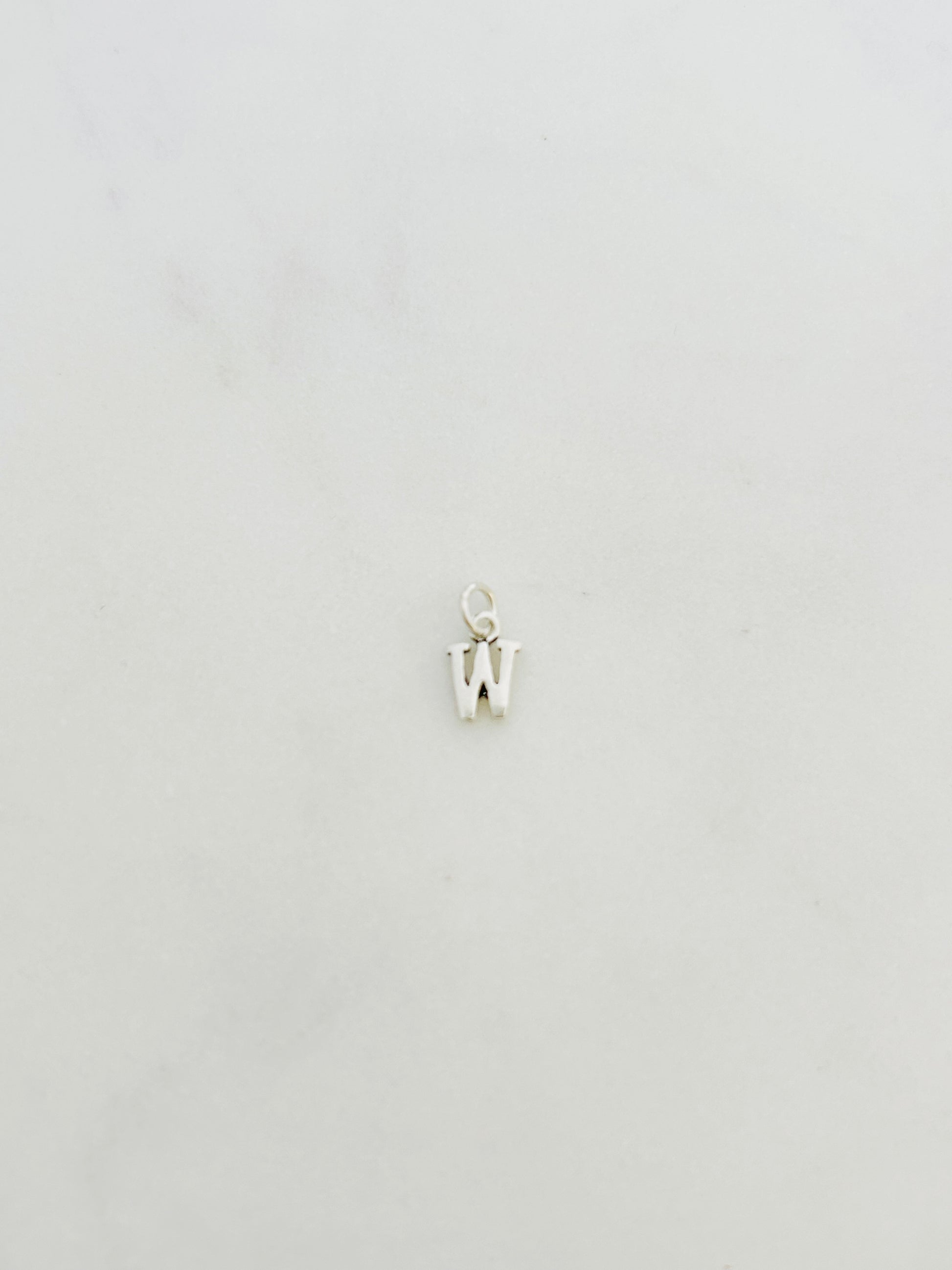 Colgante Letra W de Plata 925 para collar , joyas de plata para mujer, accesorios