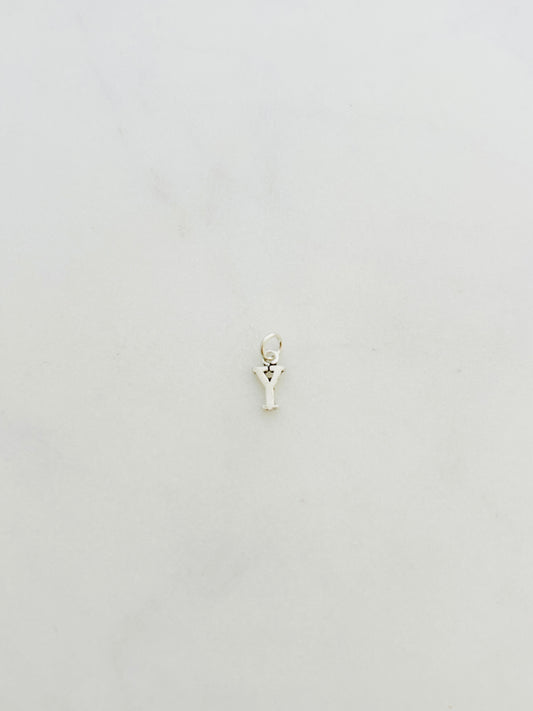 Colgante Letra Y de Plata 925 para collar , joyas de plata para mujer, accesorios