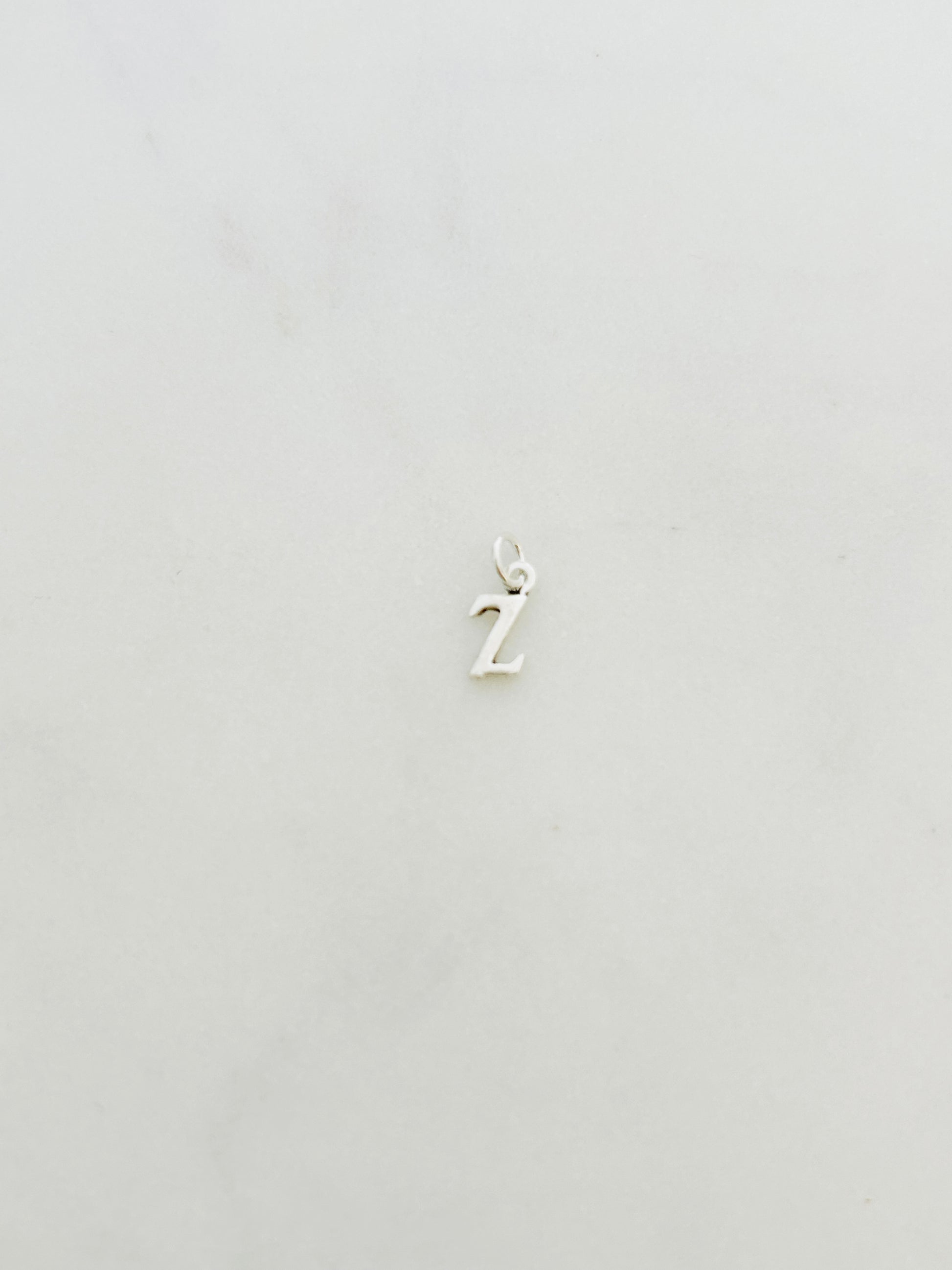 Colgante Letra Z de Plata 925 para collar , joyas de plata para mujer, accesorios