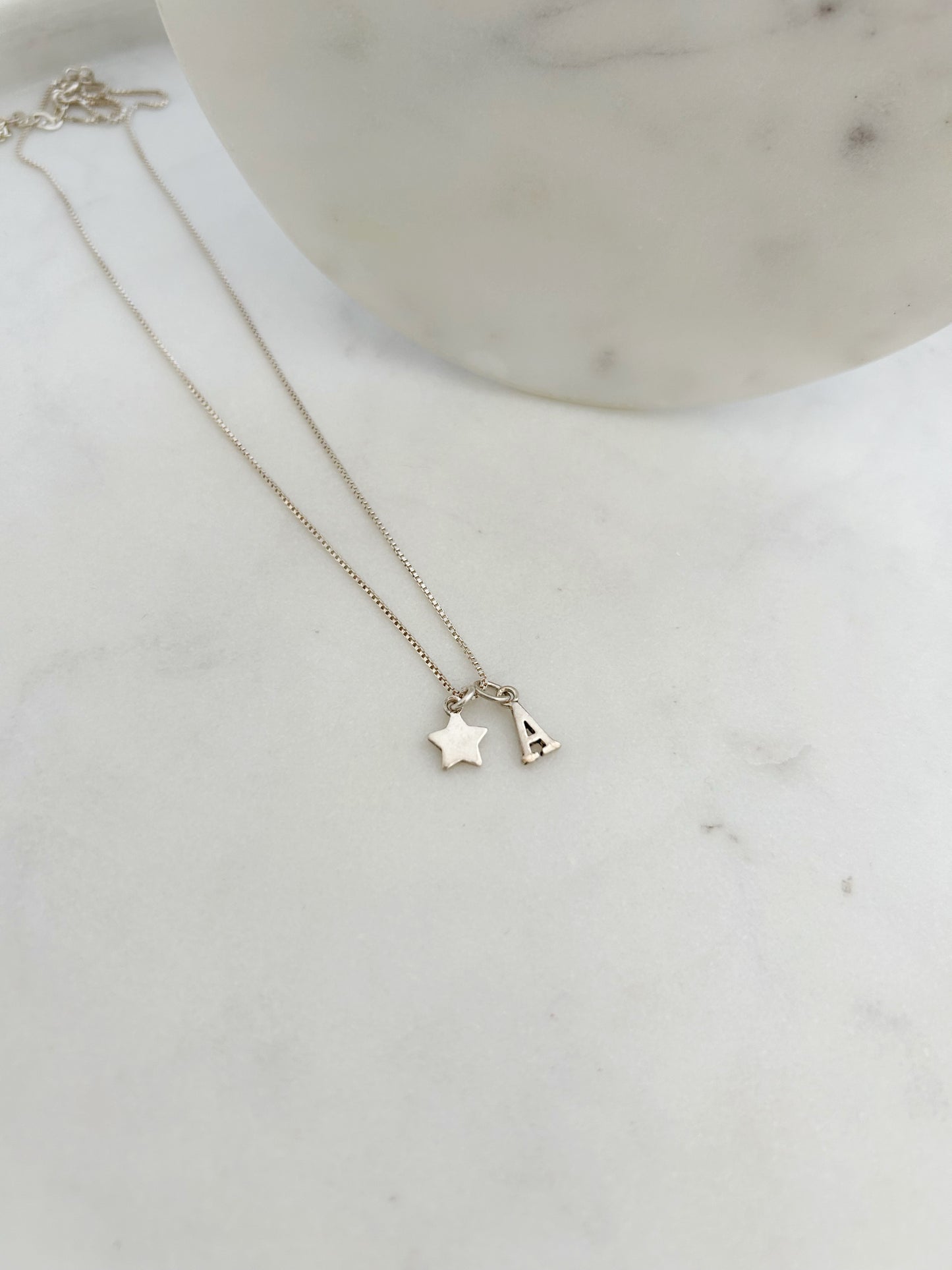 cadena de plata 925 para mujer estrella de plata 925, inicial de plata , joyas de plata para mujer, accesorios
