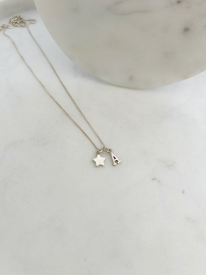 cadena de plata 925 para mujer estrella de plata 925, inicial de plata , joyas de plata para mujer, accesorios